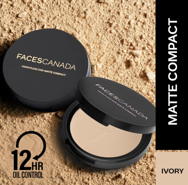 Faces Canada Weightless Stay Matte Compact Vitamin E - Natural 02(9g) - Image 3